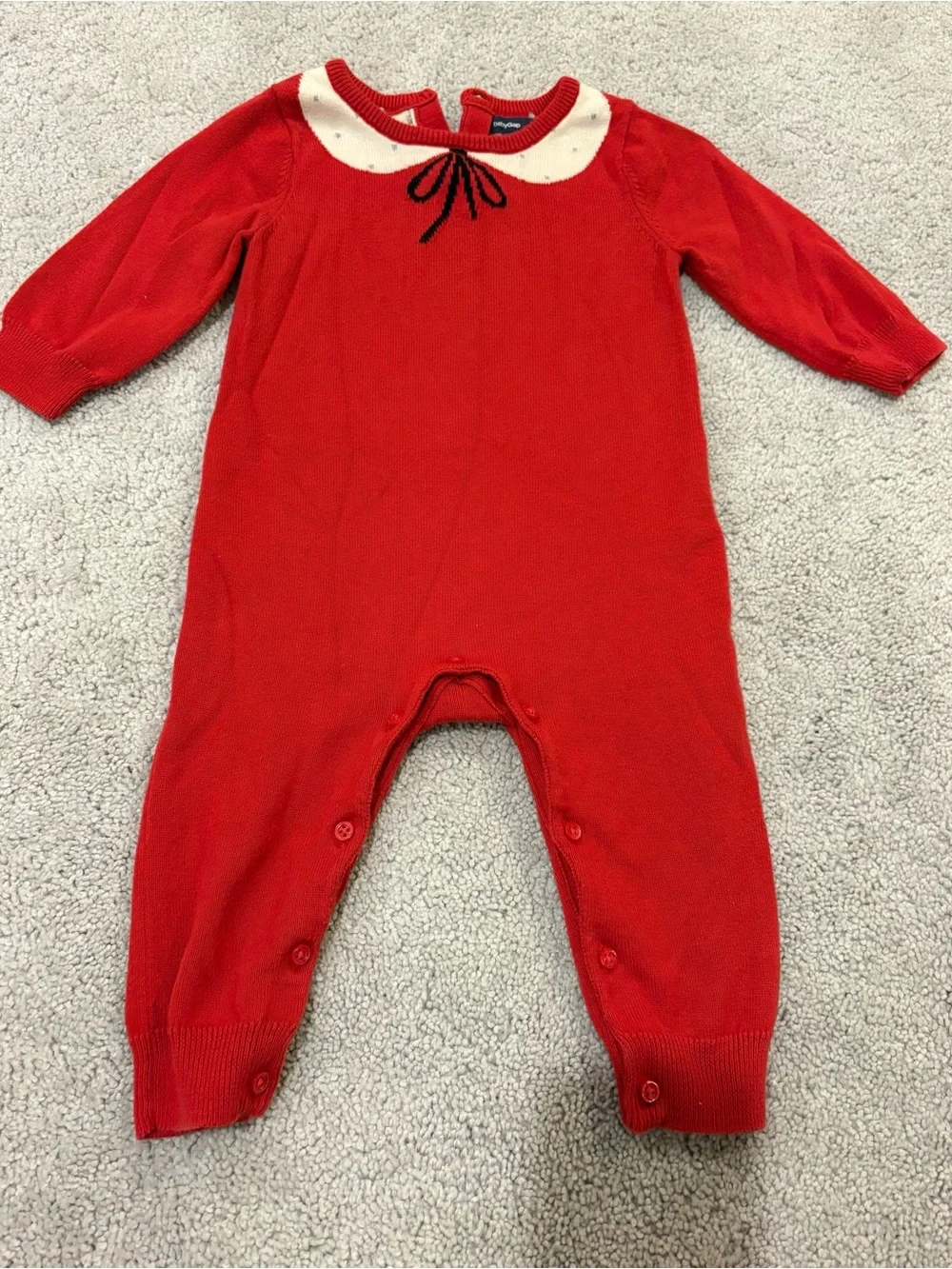 BabyGAP Red Knit Baby One-Piece